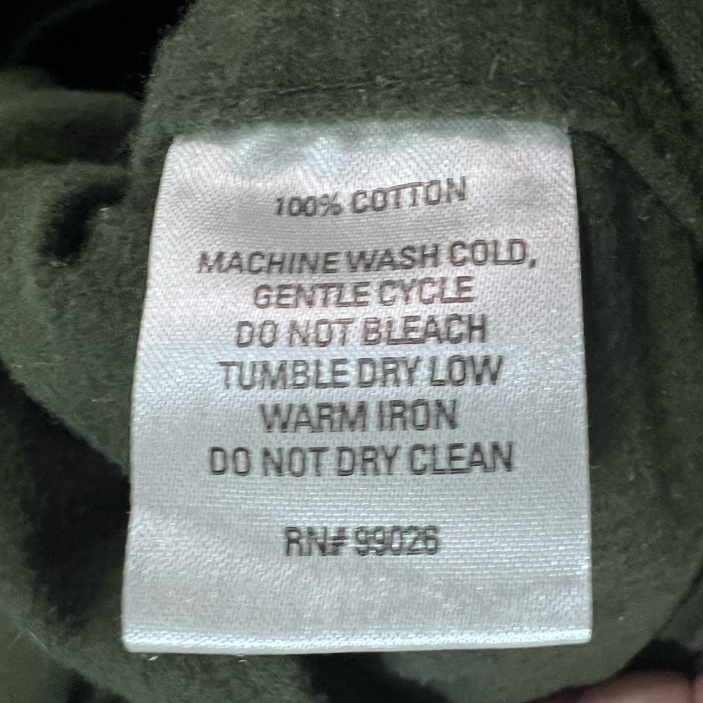 Arborwear Flannel Shirt Mens 2XL Green Long Sleeve Button Up Work Chamois 0222 - Picture 9 of 9
